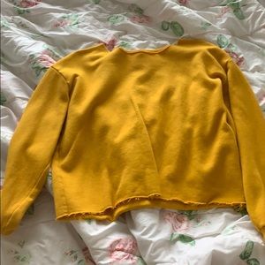 Wild Fable Cropped Yellow Sweatshirt